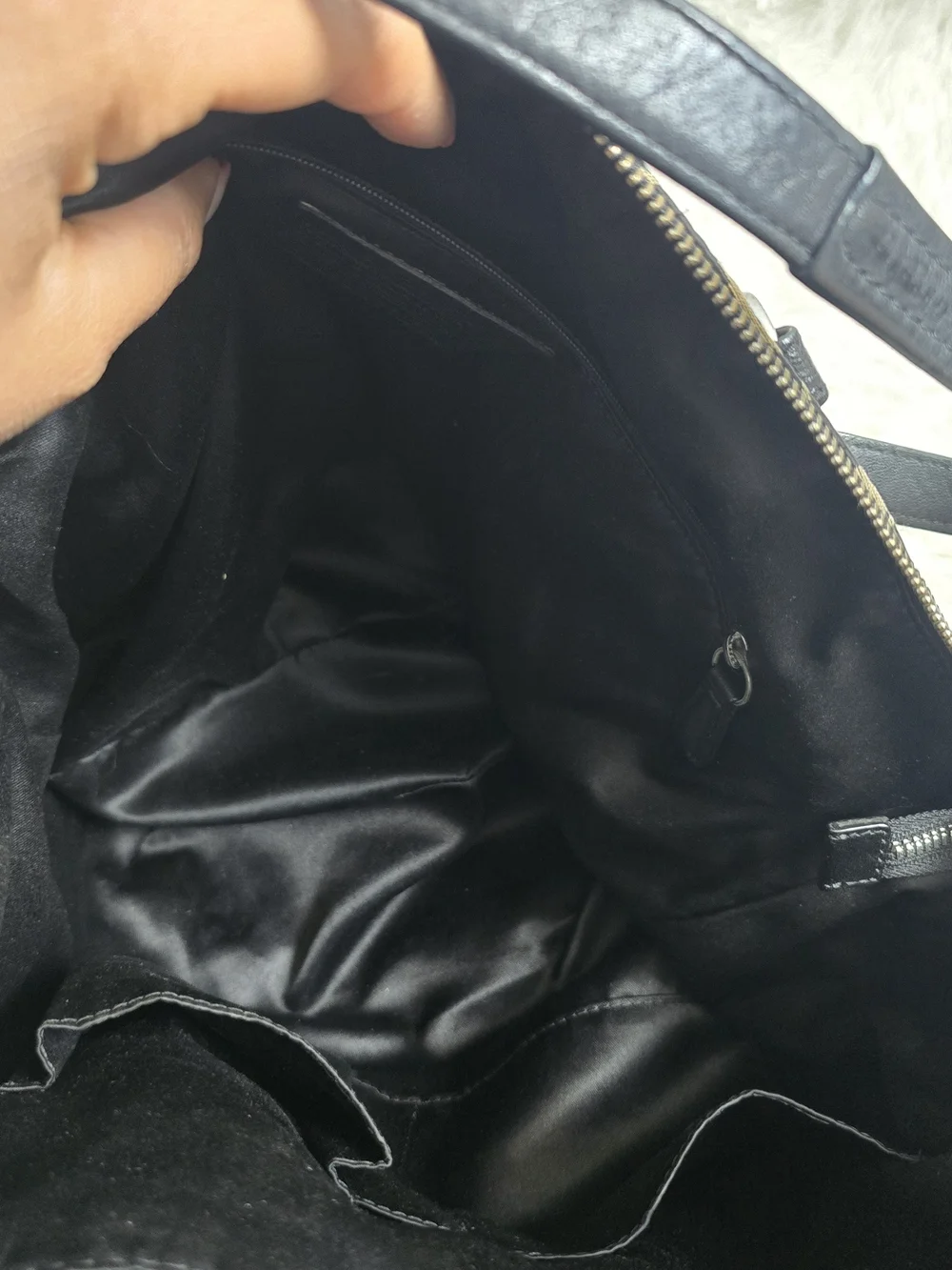 Coach Black Signature North/South Sachel Bag 25185